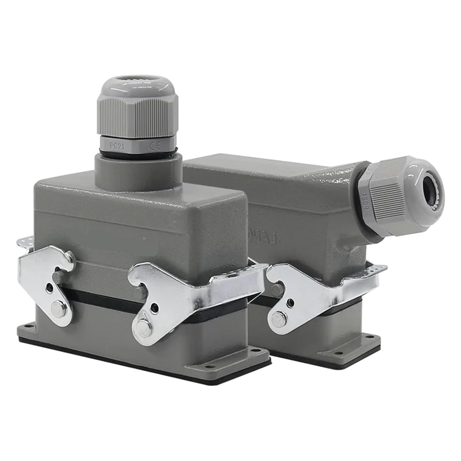 Rectangular Heavy Duty Connector HDC-H1- HE - 016 16 Pins 16A 500V Screw Feet of Aviation On The Side 1Pcs(Top line)