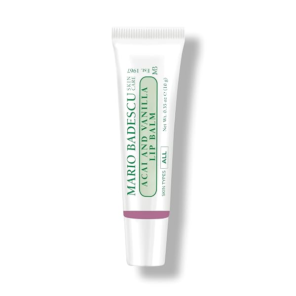 Mario Badescu Moisturizing Lip Balm for Dry Cracked Lips, Infused with Coconut Oil and Shea Butter, Ultra-Nourishing Lip