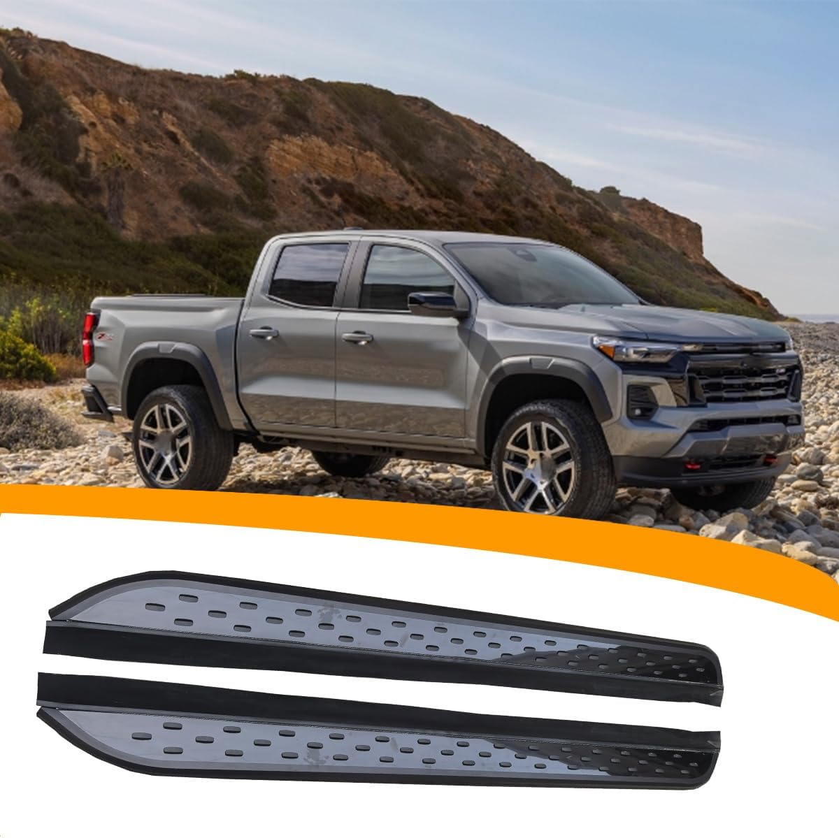 2PCS/Set Running Board fits for Chevrolet Colorado 2023-2025 Side Step Side Stairs with Mounted Brackets Hardwares