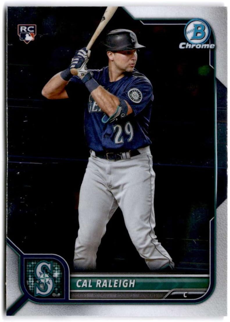 2022 Bowman Chrome #51 Cal Raleigh Seattle Mariners MLB Baseball Card (RC - Rookie Card) NM-MT