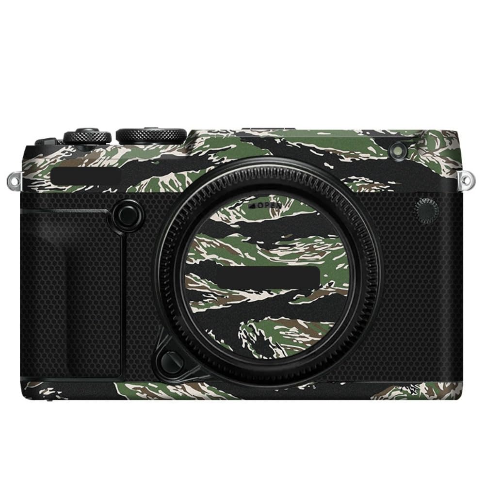 GFX 50R Pellicola protettiva adesiva per fotocamera FujiFilm GFX50R, antigraffio, decorazione protettiva e resistenza all'usura (motivo mimetico a strisce tigre)