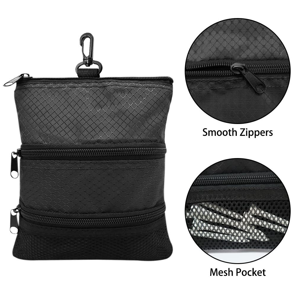 DONGKER Tasca Golf,Borsa Pallina da Golf con Chiusura Cerniera e Gancio per Ingranaggi per Esterni