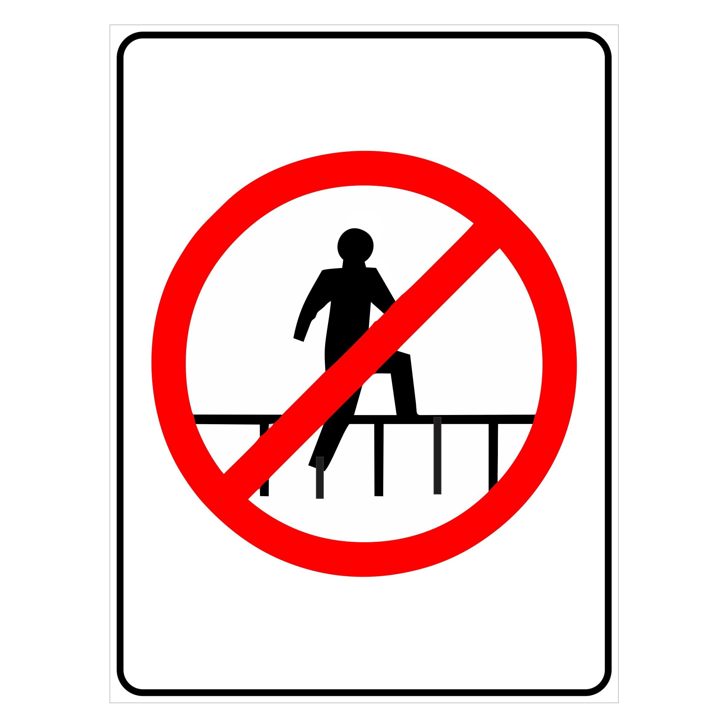 Do Not Stand On Rails Miscellaneous Signs Metal Tin Sign 8 x 12 inch for Industrial & Commercial