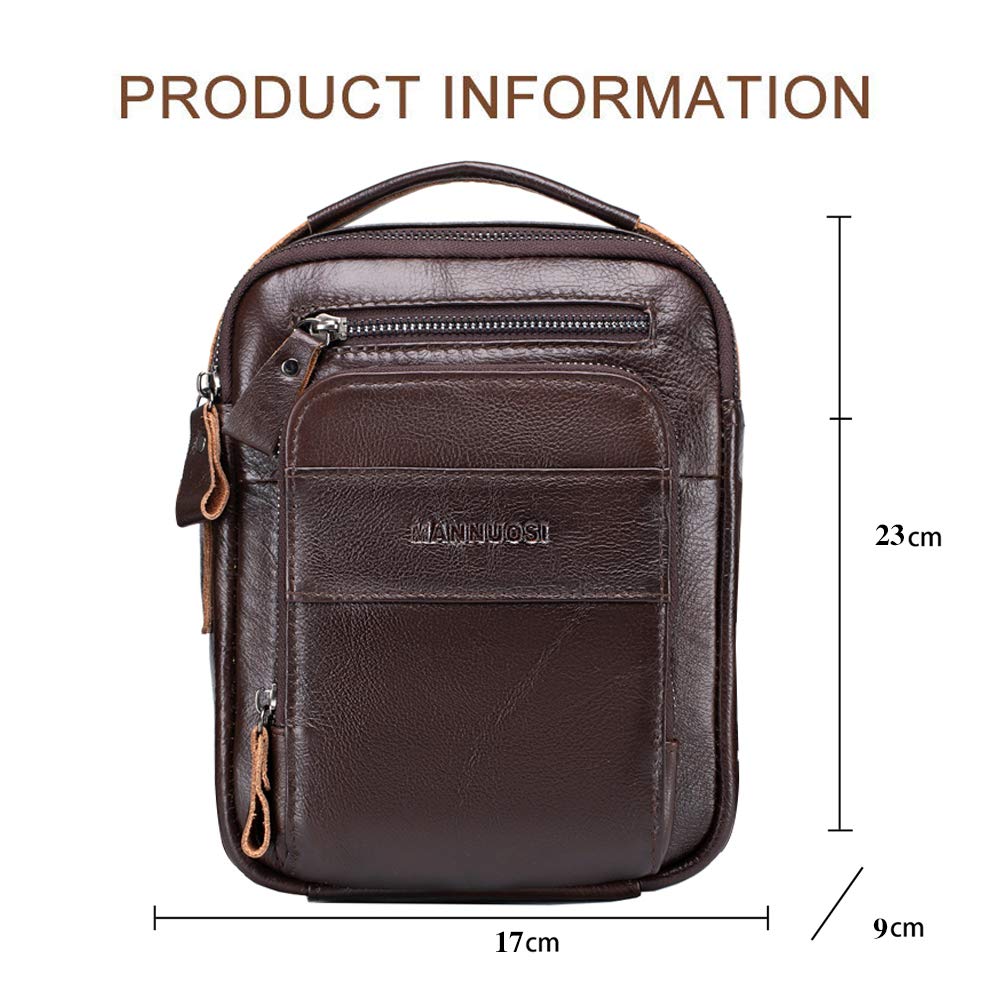 Herren Schultertaschen business freizeit reise Henkeltaschen echtleder vintage Handtaschen Braun
