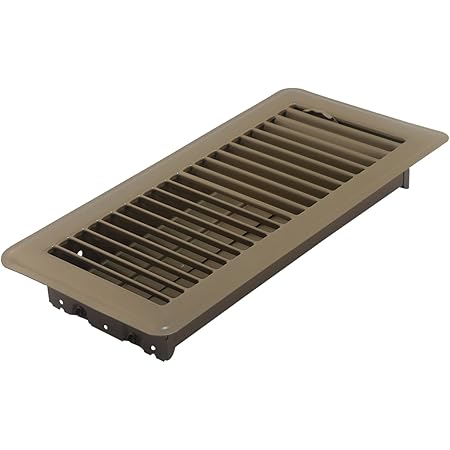 Imperial Manufacturing RG0244 4-Inch By 10-Inch Louvered Floor Register, Almond, Finish Compounds - Canada - View #2