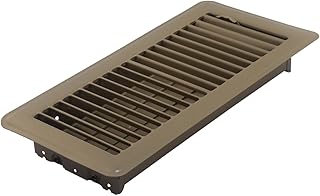 Accord Ventilation ABFRBR410 Floor Register with Louvered Design, 4" x 10"(Duct Opening Measurements), Brown