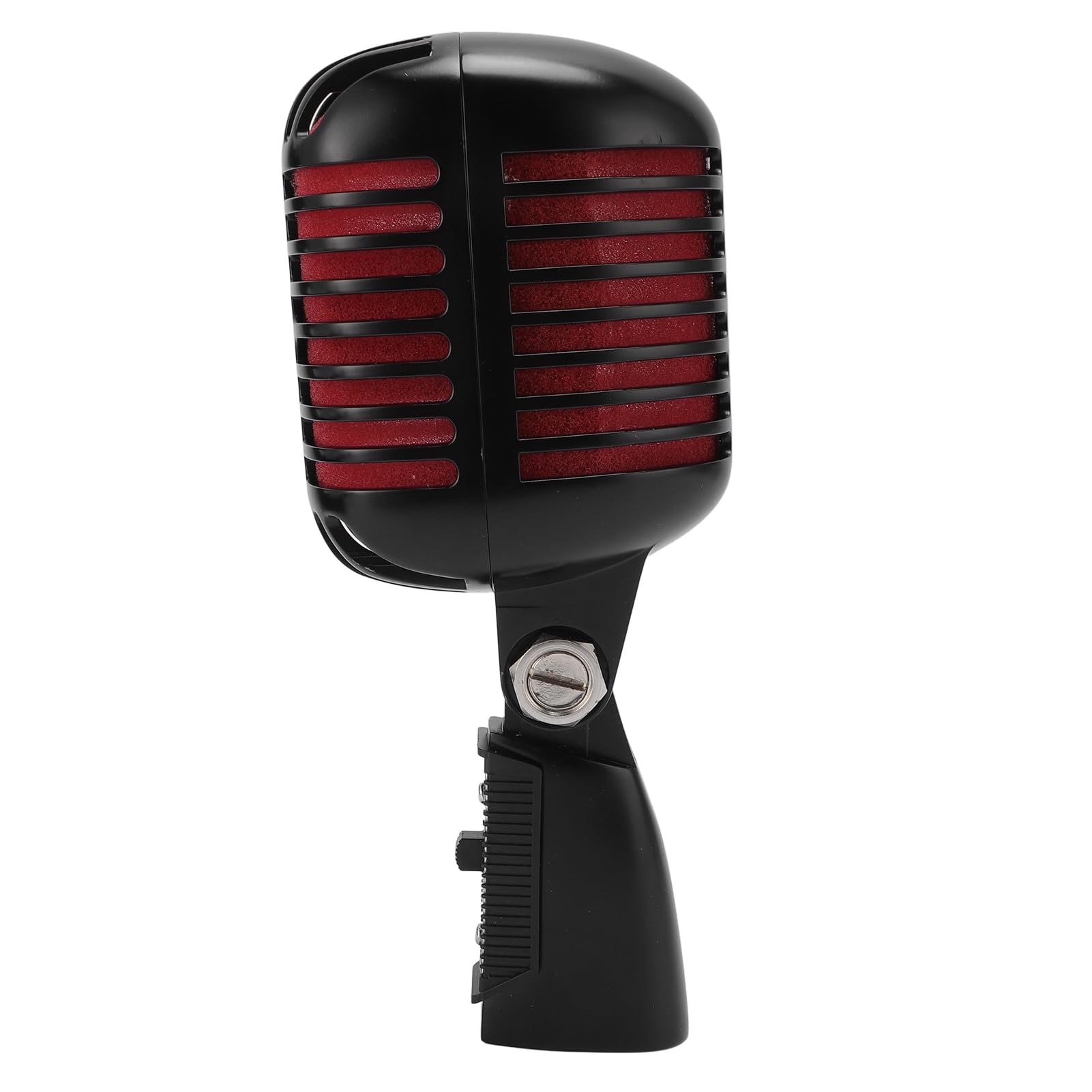 Dioche Micrófono Dinámico Micrófono Dinámico Cardioide - Ajustable con ángulo de Captación Cardioide Retro para Presentaciones en el Escenario - KTV - Gris Plomizo - Diseño Duradero (Black)