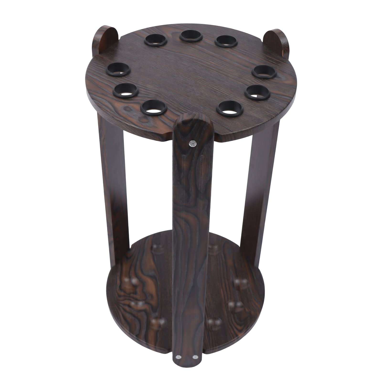 WoopJeem Pool Stick Holder Rack, Round Pool Cue Holders Pool Table Accessories Hold 9 Cues, Freestanding Billiard Cue Rack For Storing Billiard Cues, Golf Clubs and Fishing Rods