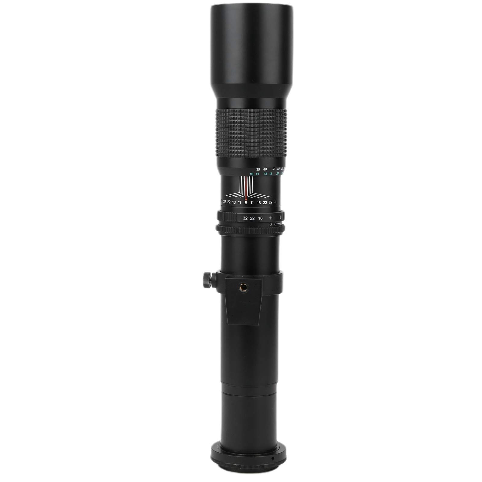 Fyearfly Teleobiettivo 500 mm F8F32 con messa a fuoco manuale, ingrandimento 2x per Canon EFS, cattura dettagli distanti, soluzione fotografica conveniente, nero
