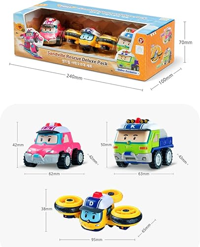 Miniatura 53 de Robocar Poli, Poke - Autos de juguete de metal, excavadora, vehículos de construcción, camión de juguete, regalos de cumpleaños para niños y niñas