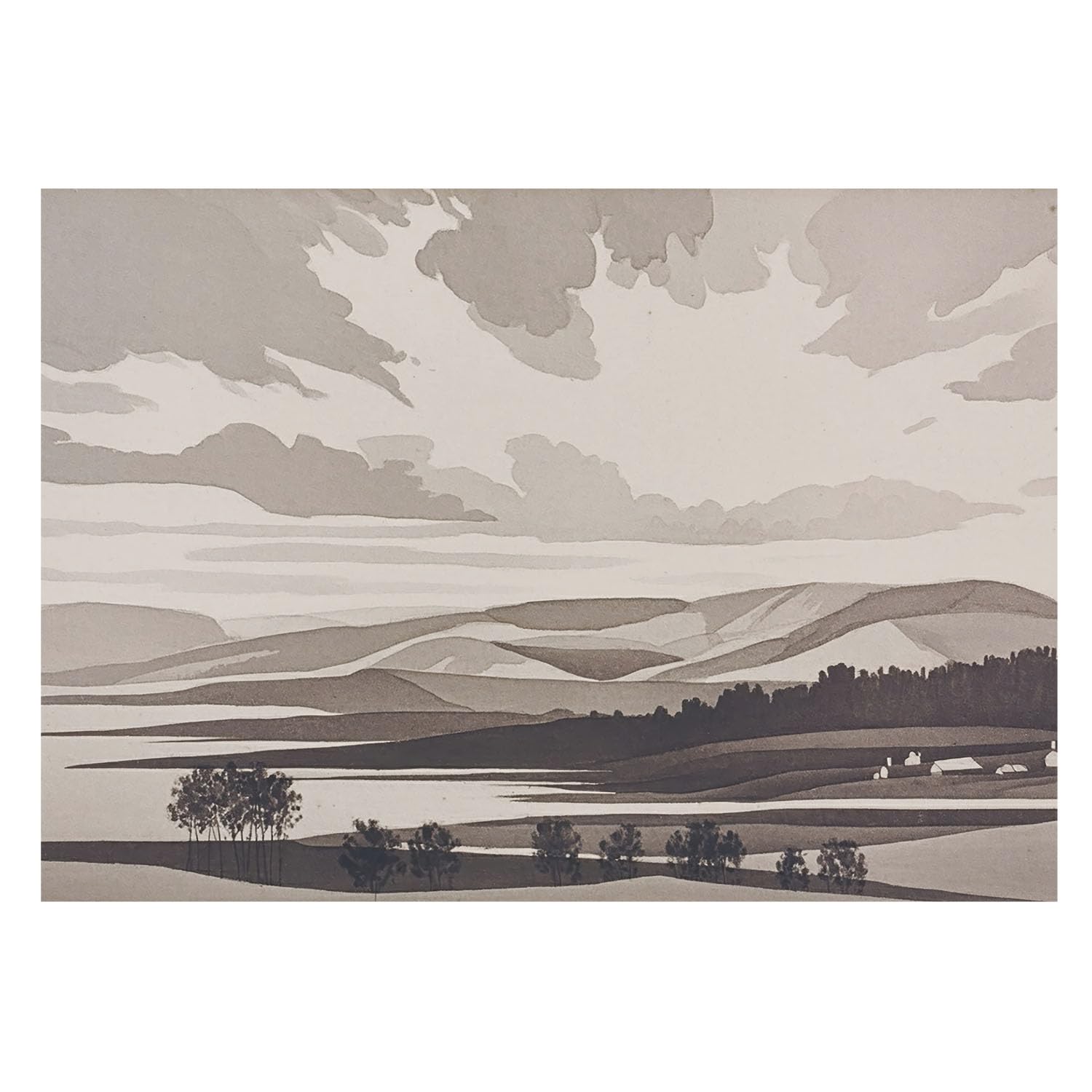 Papel Pintado Textil De Tejido No Tejido 208x146 cm Un paisaje tranquilo