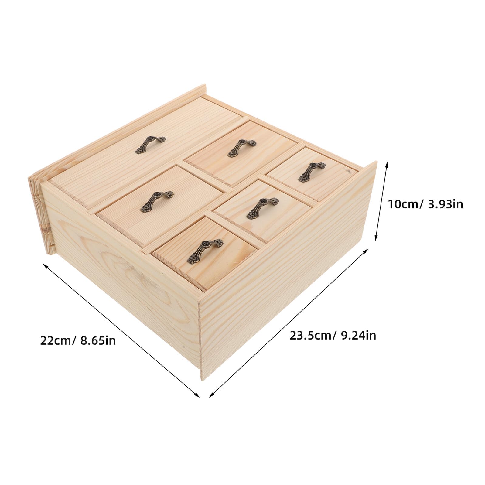 DOITOOL Organizador de Escritorio de Madera Natural con Caja de Almacenamiento Compacta para Archivos Papelería y Suministros de Oficina Diseño y Funcional para Oficina y Estudio