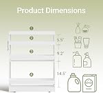 SoBuy 4 Tier Slim Rolling Storage Cart for Laundry Room Organization, Narrow Utility Cart with Wheels for Washer or Dryer Gap, Slim Storage Shelf for Kitchen or Bathroom, White BZR226-W