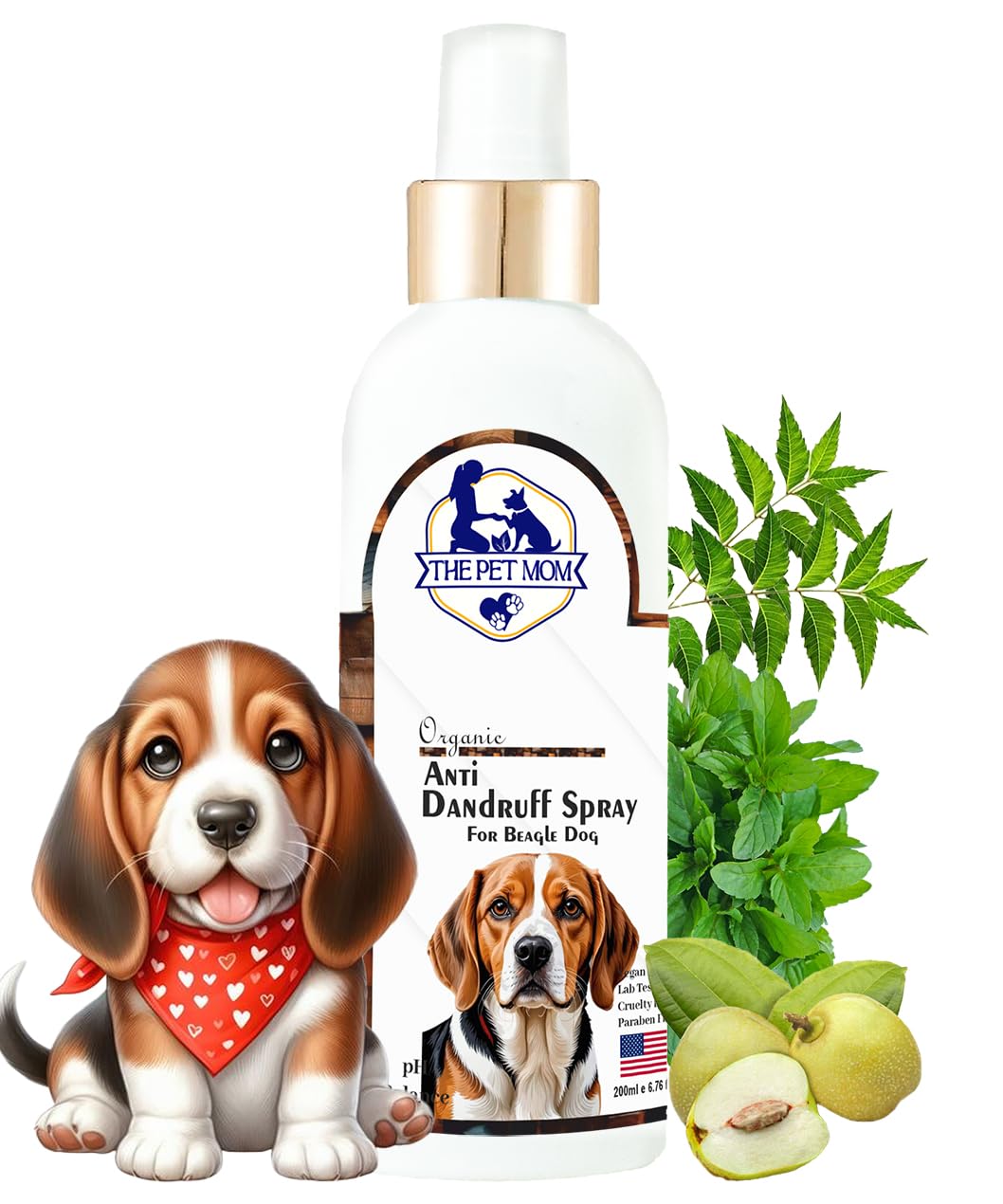Anti-Dandruff Spray for Beagle Dog, Puppy | Dog Anti Dandruff Spray | Soothing Relief for Itchy Skin & Say Goodbye to Dandruff | Anti-Dandruff & Itch Spray for All Dog Breed – 200ml