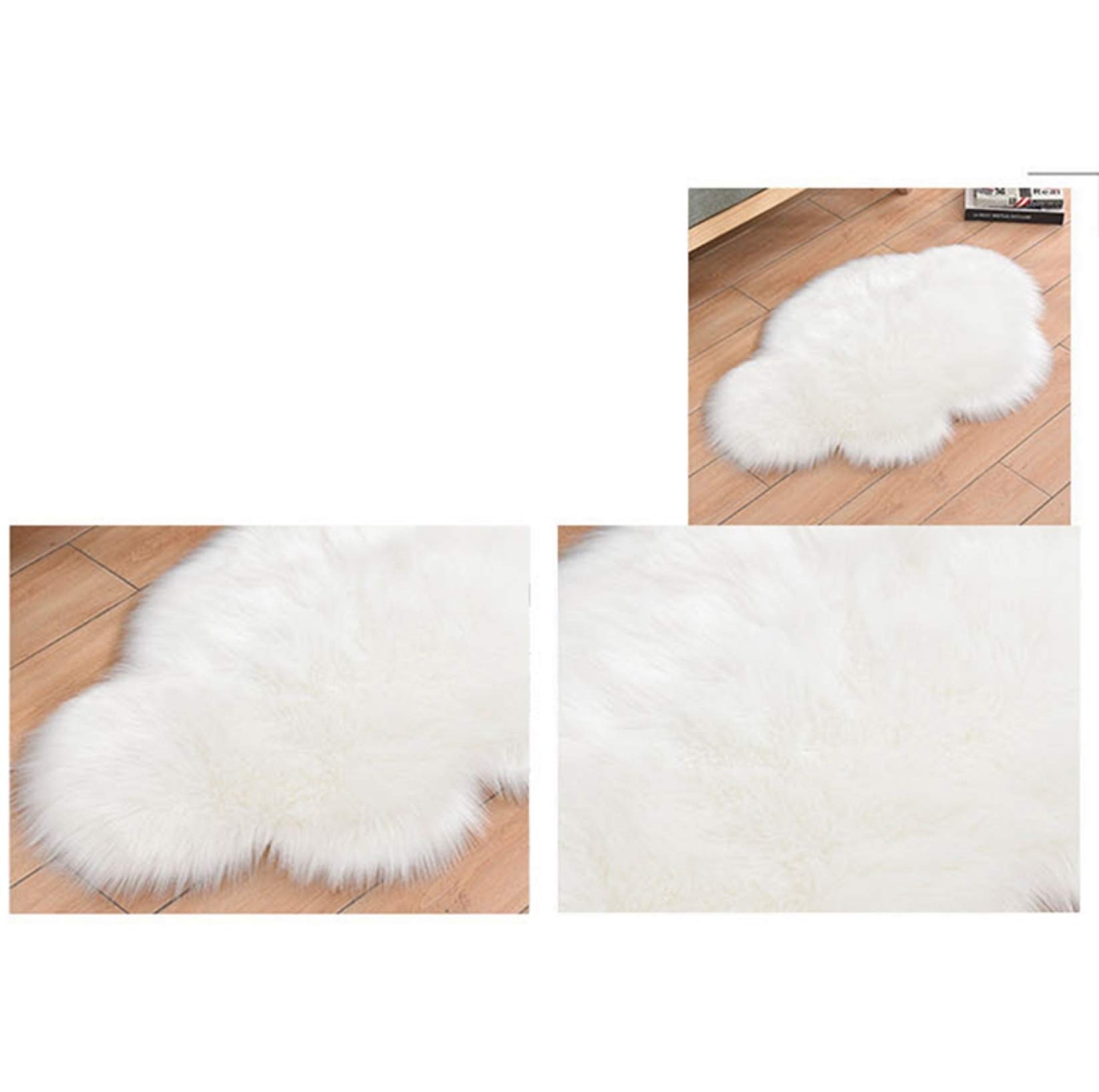 Amazon｜雲 フェイクシープスキンラグ ムートンマット 洗える
