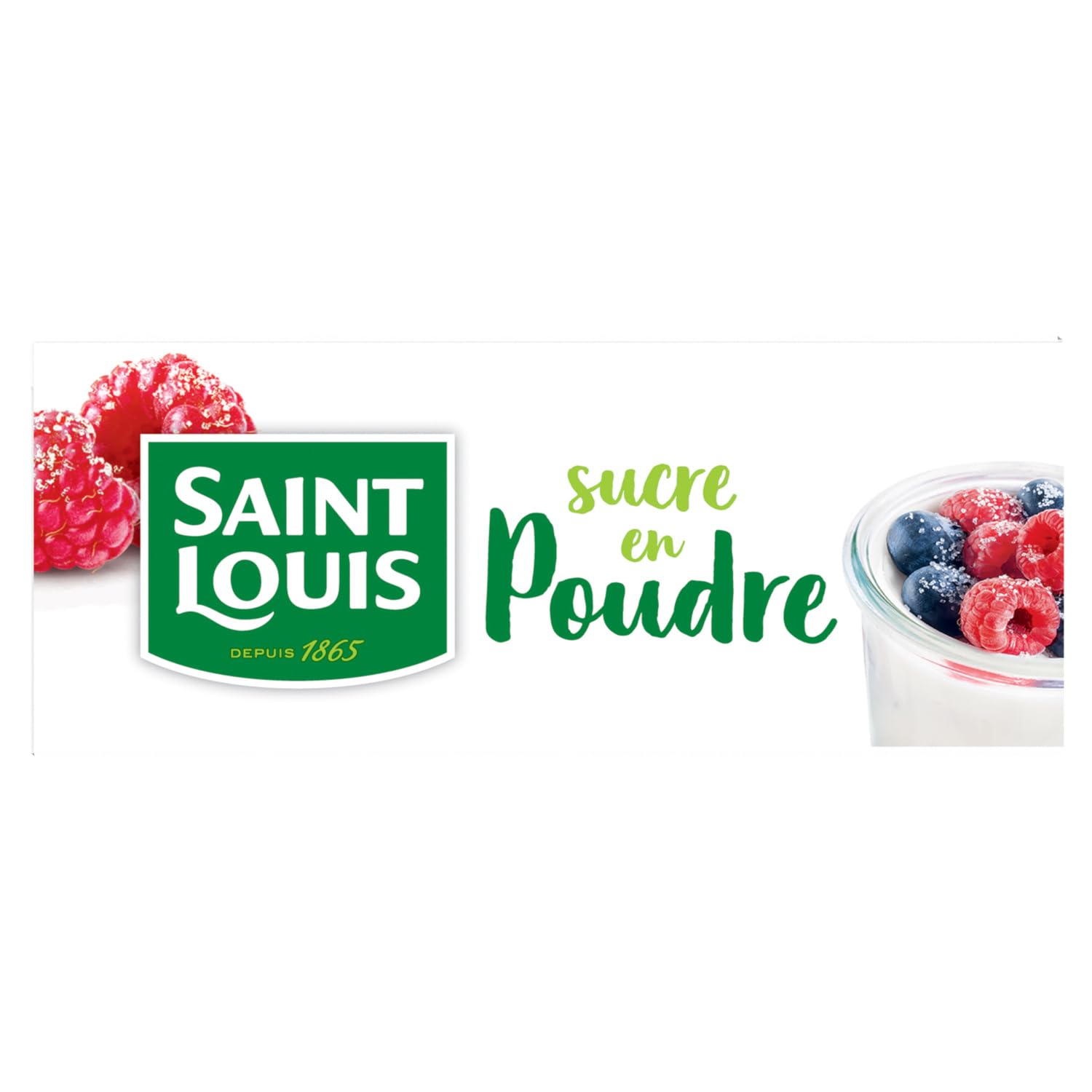 SAINT LOUIS Sucre Blanc de Betterave en Poudre 1kg — Sucre 100% Français Depuis 1865, Étui Bec Verseur - Lot de 4