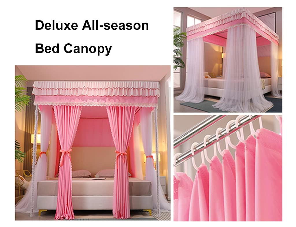 Doseles para Camas Toldo De Cama De Lujo, Cortina De Cama Decorativa For Dormitorio De Princesa De Niña For Cama Doble Individual De 1,5 M/1,8 M/2 M, Fácil De Instalar