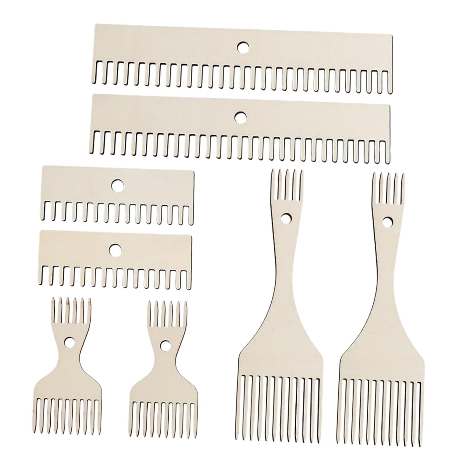 Wood Weaving Loom Comb Kit Woven Making Crafts for Placemat Sweater Beginner-image-34