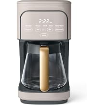 LUGBAR 12 cup Programmable Coffee Maker Drew Barrymore Porcini Taupe