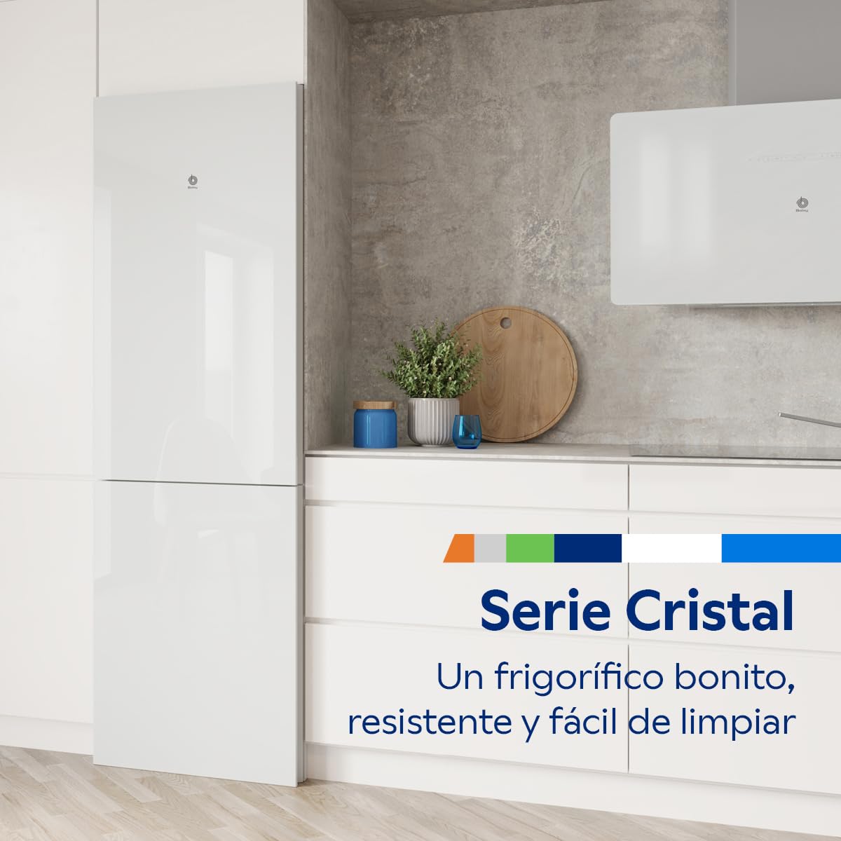Balay - Frigorífico combinado, Serie Cristal, NoFrost, Cajón ExtraFresh y ExtraCold, Blanco, 3KFD855BI