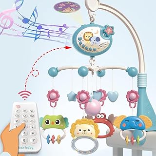 Amerteer Musical Baby Crib Mobile with Lights and Remote Control