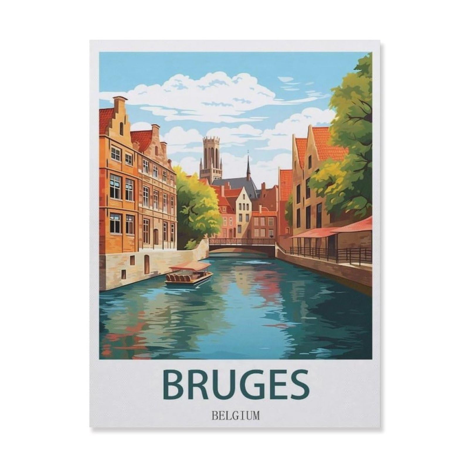 Metal Signs，Bruges Belgium(30x40cm）
