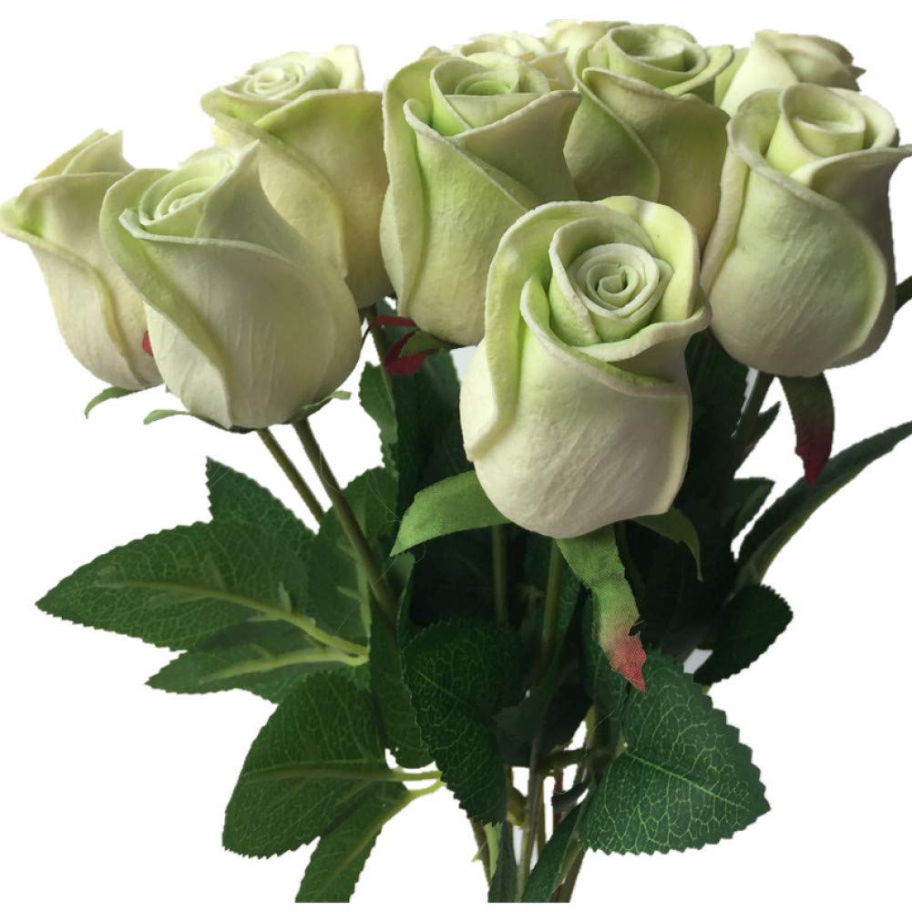 Roses artificielles en PU lot de 11 fleurs décoratives de 43cm pour offrir et célébrer