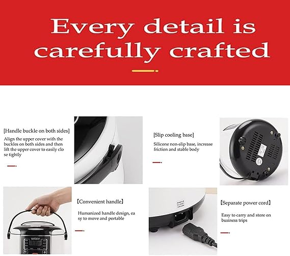 12v/24v Rice Cooker, Heating Keep-Warm Function, Multicooker Functions, Portable Car Travel Cooker for Car, Truck, Camp Diet Meals,24v, Small