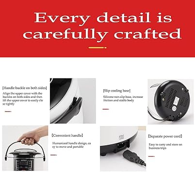 12v/24v Rice Cooker, Heating Keep-Warm Function, Multicooker Functions, Portable Car Travel Cooker for Car, Truck, Camp Diet Meals,24v, Small
