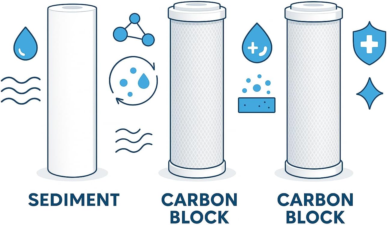 Replacement Filter for Undersink RO Reverse Osmosis SYstem (FILTER-SET)
