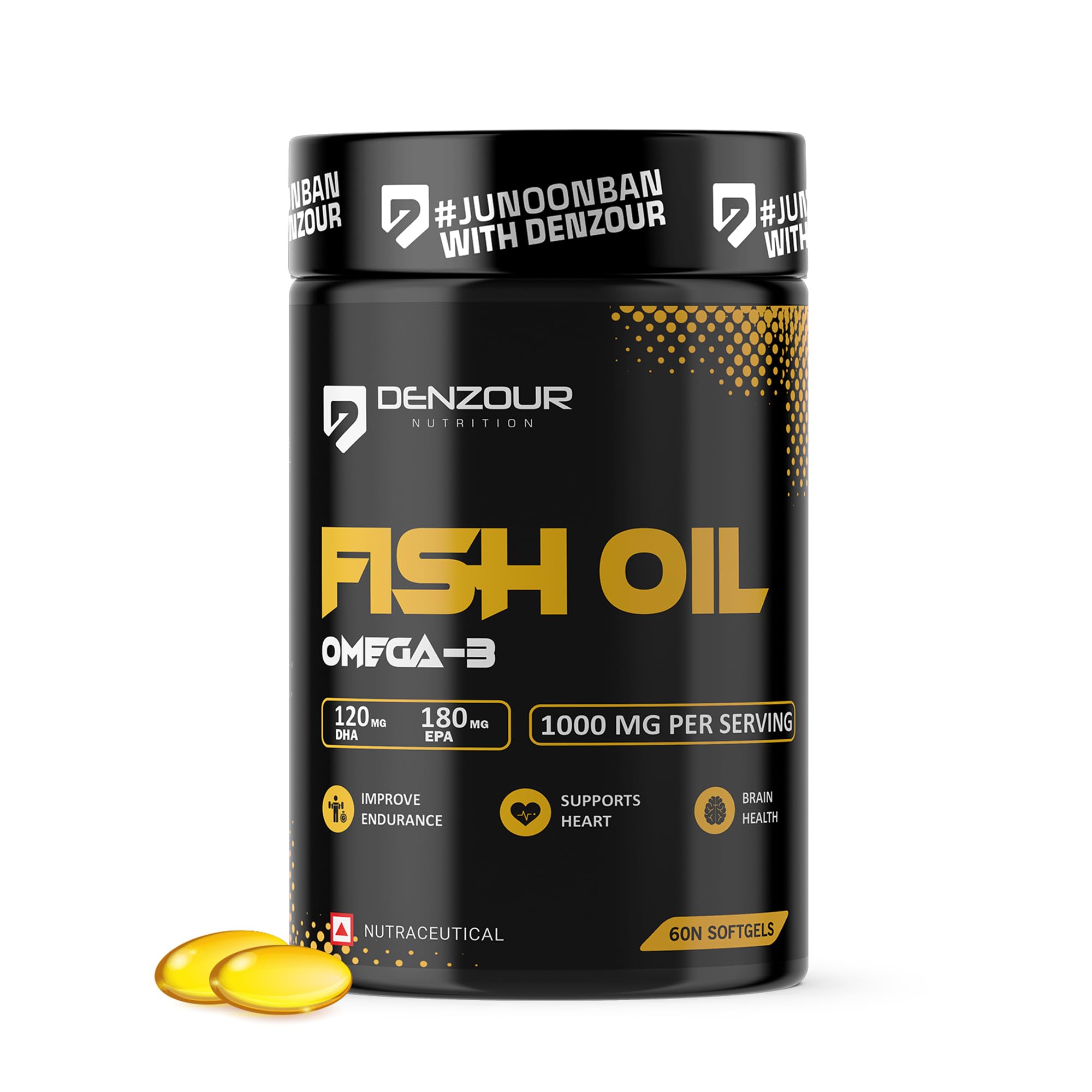 Omega-3 Fish Oil 1000mg - 60 Softgel Capsules For Men & Women | Improve Endurance - 180 mg EPA & 120 mg DHA For Muscle & Joint Support, Healthy Heart & Brain Health| No Fishy Burps-image-17