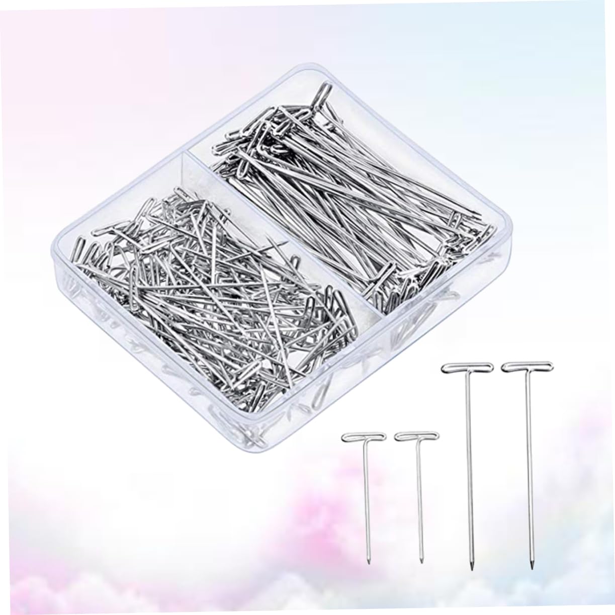 900piezas T- De Metal para Fijar Juego De Alfileres para Modelado y Manualidades Caja De Almacenamiento