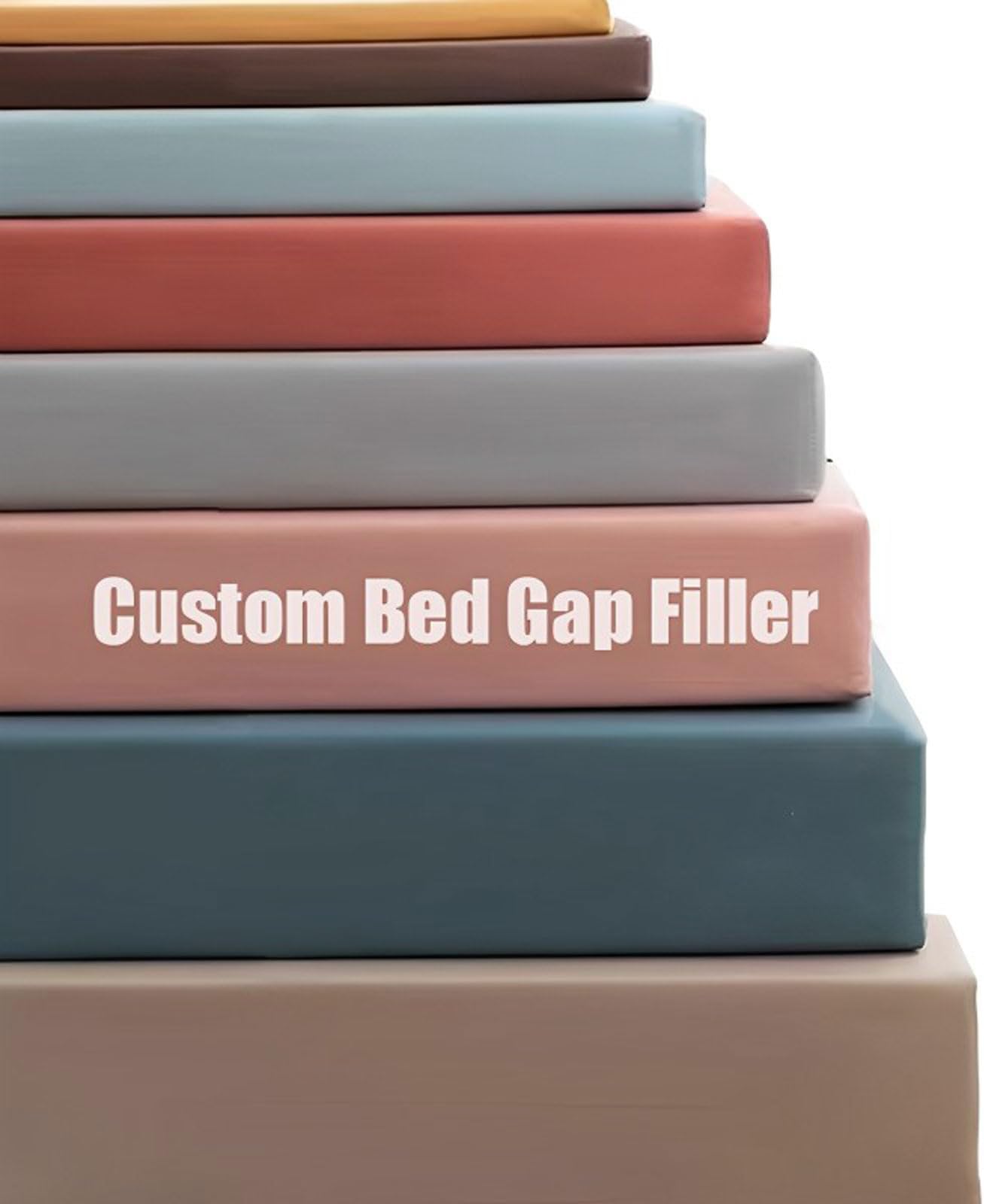 Pcevathiy Custom Bed Gap Filler, Mattress Wedge Gap Crack Filler Twin Space Filler Between Bed and Wall with Removable Cover, Full Mattress Extender Stuffer for Queen King Headboard Bed (Tech Cloth)