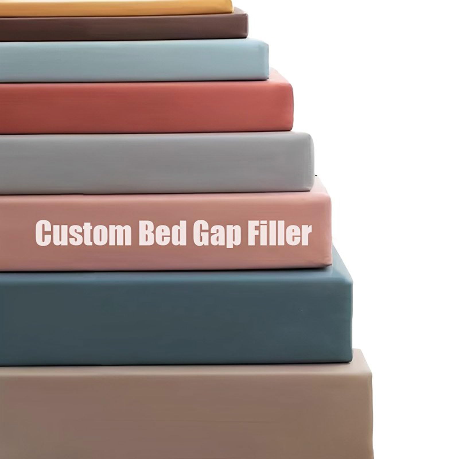 Pcevathiy Custom Bed Gap Filler, Mattress Wedge Gap Crack Filler Twin Space Filler Between Bed and Wall with Removable Cover, Full Mattress Extender Stuffer for Queen King Headboard Bed (Tech Cloth)