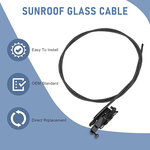 Miniatura 4 de Cable de vidrio para techo corredizo compatible con Ford F150 2015-2020 2017-2019 Ford F250 F350 F450 Reemplazo # FL3Z16502C22