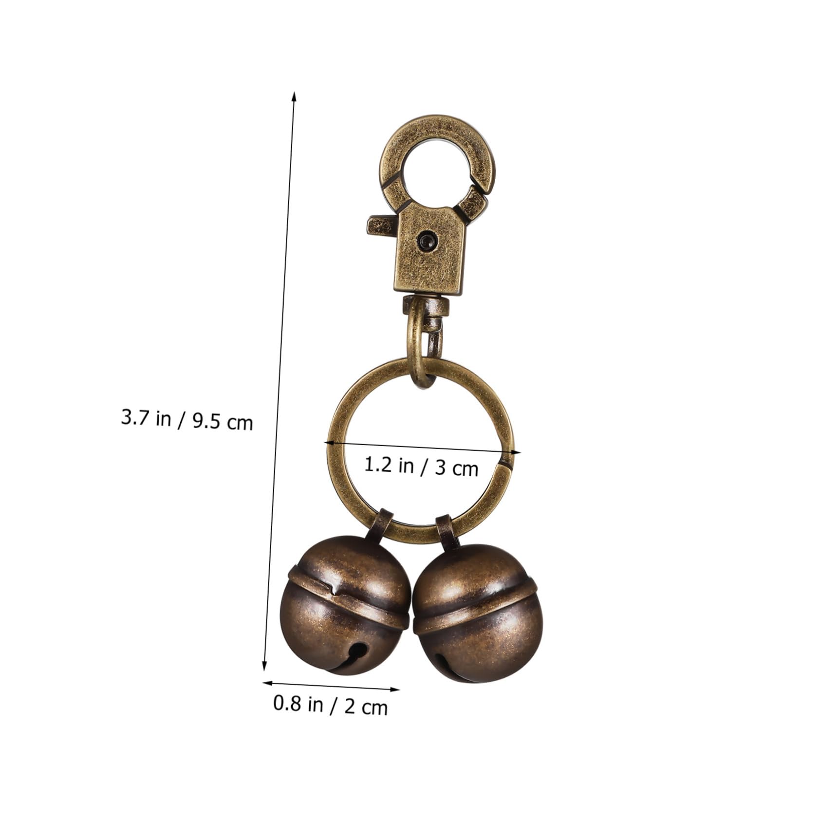 BESTonZON Pet Charm with Brass Bell Durable Bell Pendant Aesthetic Pet Accessory for Dogs Cats for Pet Tracking Includes Key Chain Ring