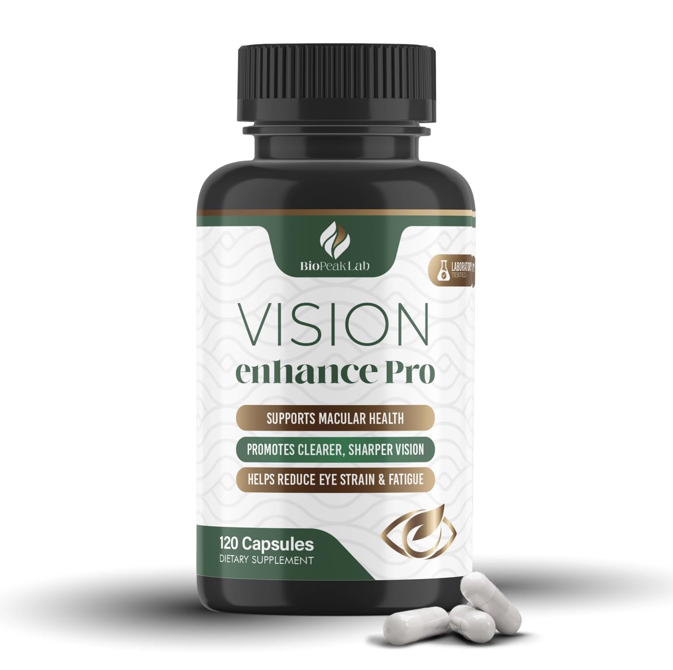 BioPeak Lab Vision Enhance Pro - 24-Ingredient Macular Health Supplement with Lutein, Zeaxanthin, Bilberry & Grape Seed Extract | Retinal & Eye Wellness Support | 60-Day Supply