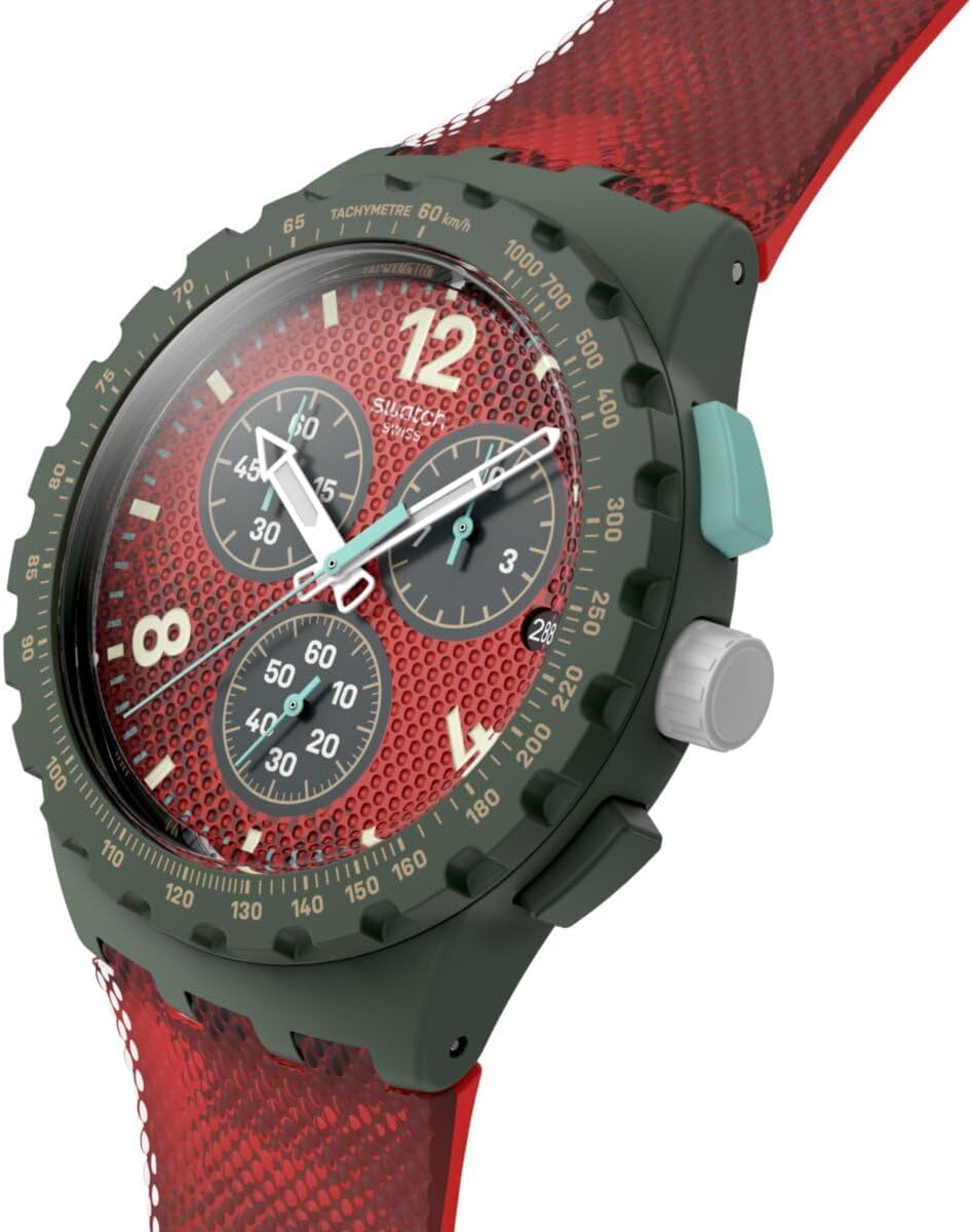 Swatch Chrono 42 Unisex Casual Watch Polymer Quartz Water Resistant