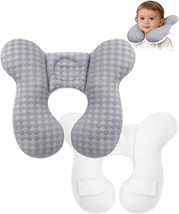 KAKIBLIN Baby Travel Pillow, Upgraded Baby Neck Pillows for Car Seat, Infant Neck Support Pillow for Head and Neck,Newborn Head Support for Car Seat, Stroller, Pushchair