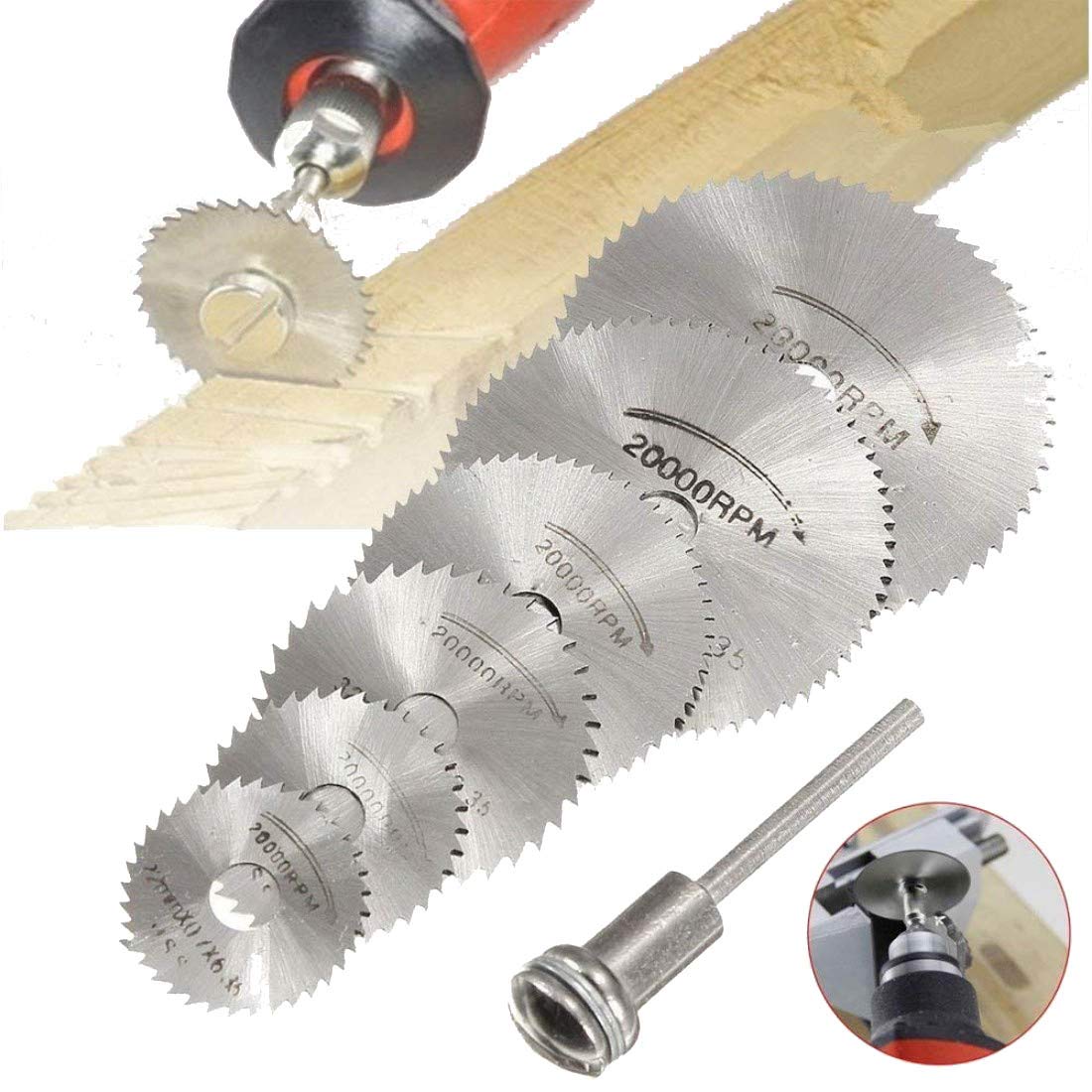 DIY Crafts Pack Of 3 Pcs, Dremel Rotary Tool, Mandrel + Combo Offer of 6 Pcs 1/8" HSS High Speed Steel Circular Saw Bl (Pack Of 3 Pcs, Dremel Rotary Tool) (B08GZGFJ9Z) Amazon Price History, Amazon Price Tracker