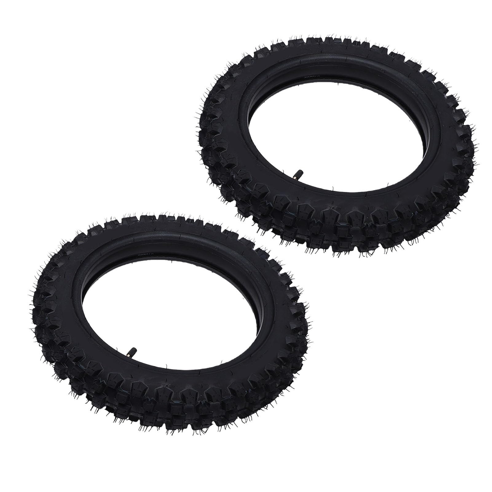 Zestaw Opon do Roweru Terenowego Off Road 60/100-14 80/100-12 | Przednie Tylne Opony Zewnętrzne z Dętkami 2,50-14 3,00-12 do Wyścigów Motocrossowych
