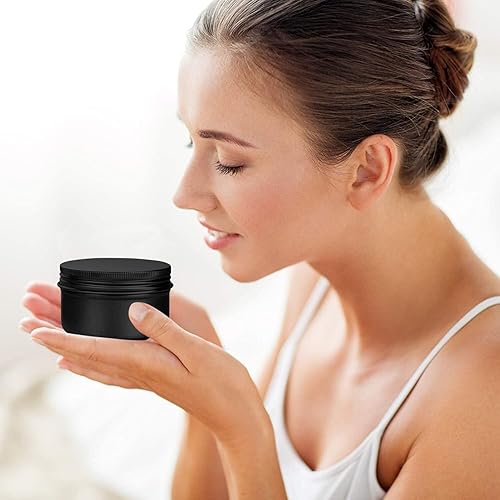 Miniatura 7 de WANBAO Paquete de 6 latas de aluminio de 4 onzas herméticas para almacenamiento, latas a granel con tapas de rosca para cocina, almacenamiento de