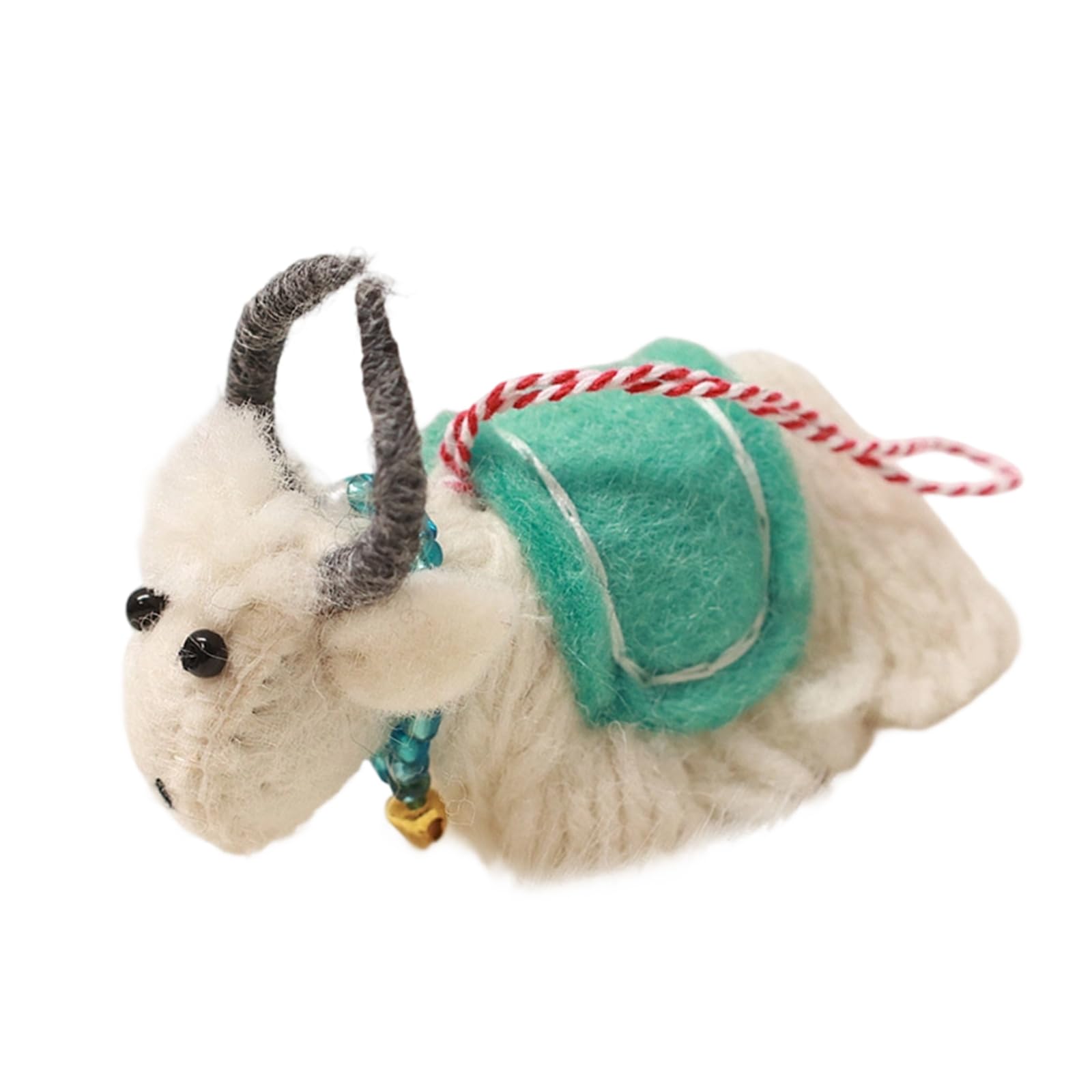 HZBB Adorable Woolen Yaks Charm Farm Animal Felted Miniature Decorative Hanging Ornament for Everyday Carry or Present Miniature Cattle Felt Decoration