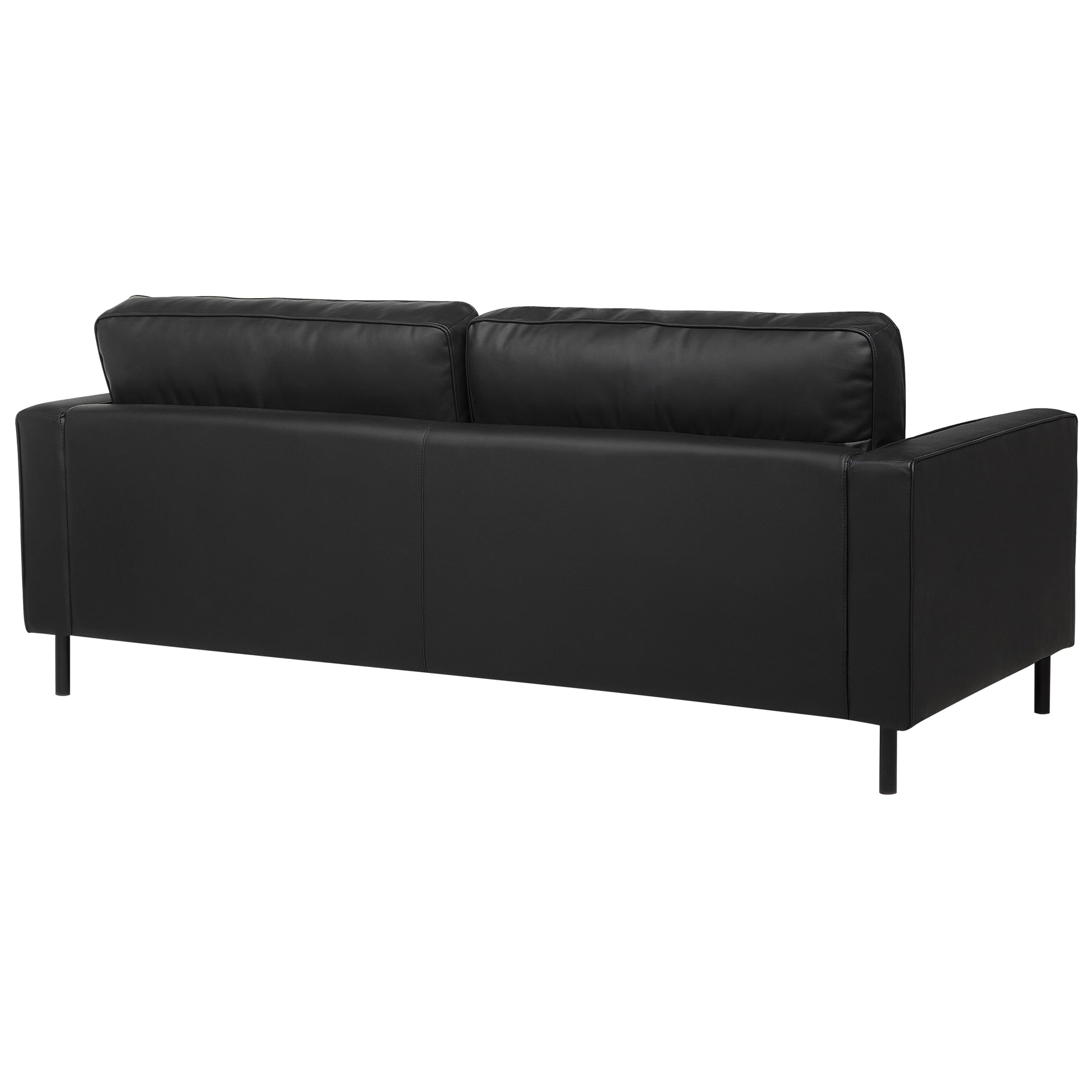 Wohnzimmer Set Sofa Sessel Leder moderne Wohnzimmermöbel in Schwarz Savalen