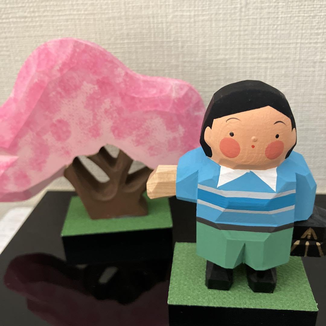 Amazon.co.jp: 一刀彫 伊予 南雲 人形 季節 木製 木彫り 愛媛 お花見