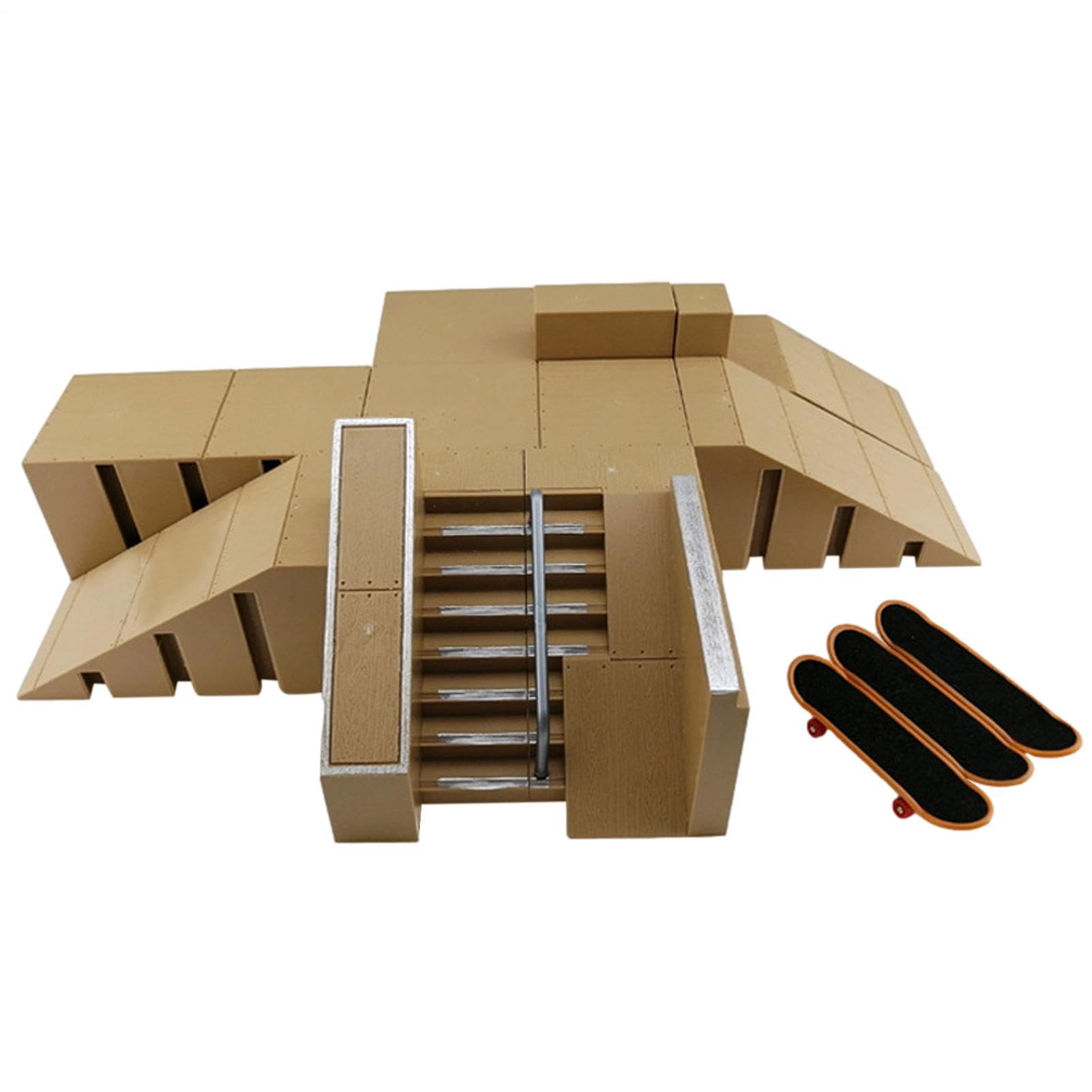 Mini planche de Skate Park, ensemble de rampe de touche, jouet d'entraînement avec plusieurs modèles, accessoire de skateboard à doigts, kit de loisirs avec assemblage facile, aire de jeu de skateboar