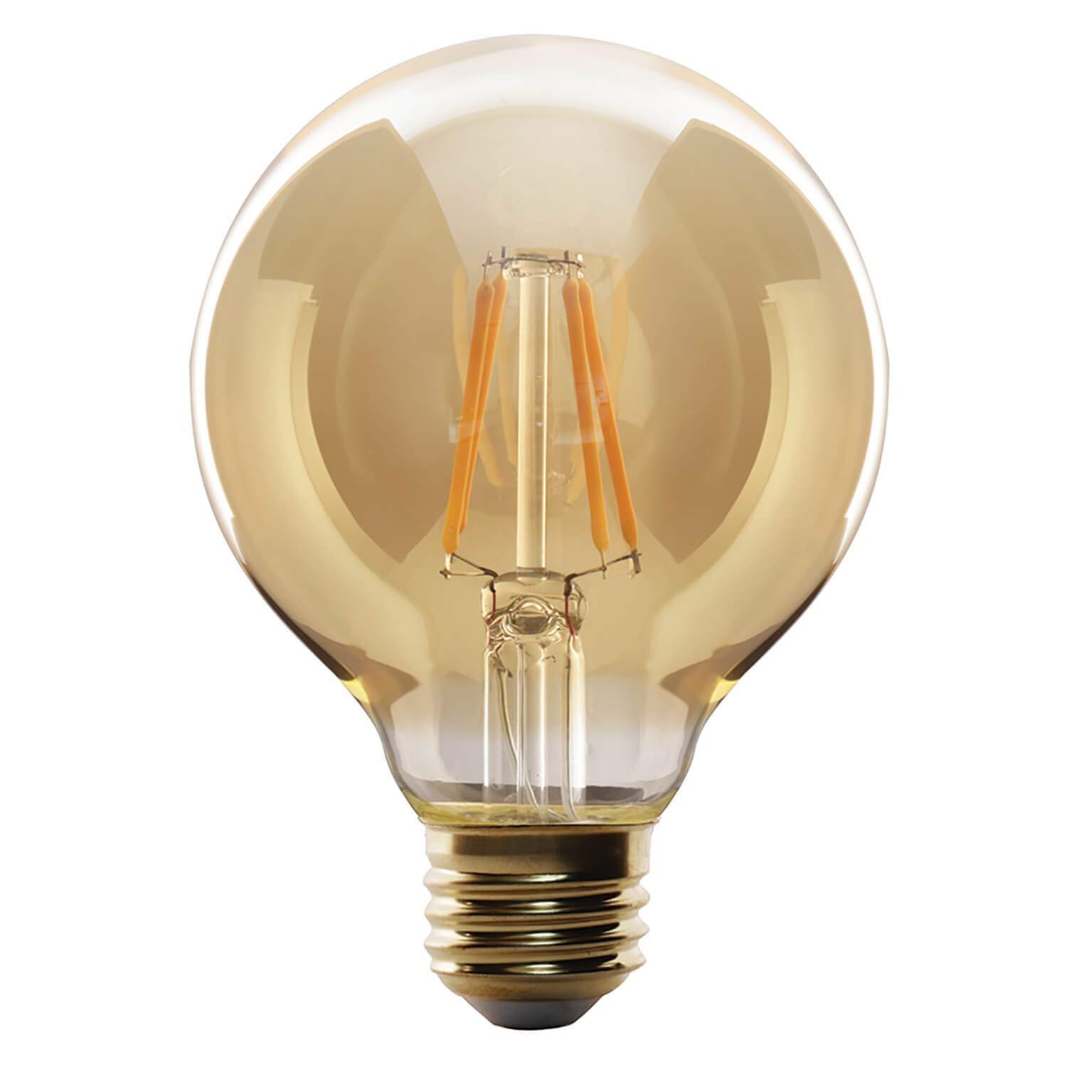 LEDSone DC Voltage, LED E27 Vintage Light Bulb,G95 Edison Screw,4W Dimmable, Large Globe LED Filament Bulb,Warm White 2200K