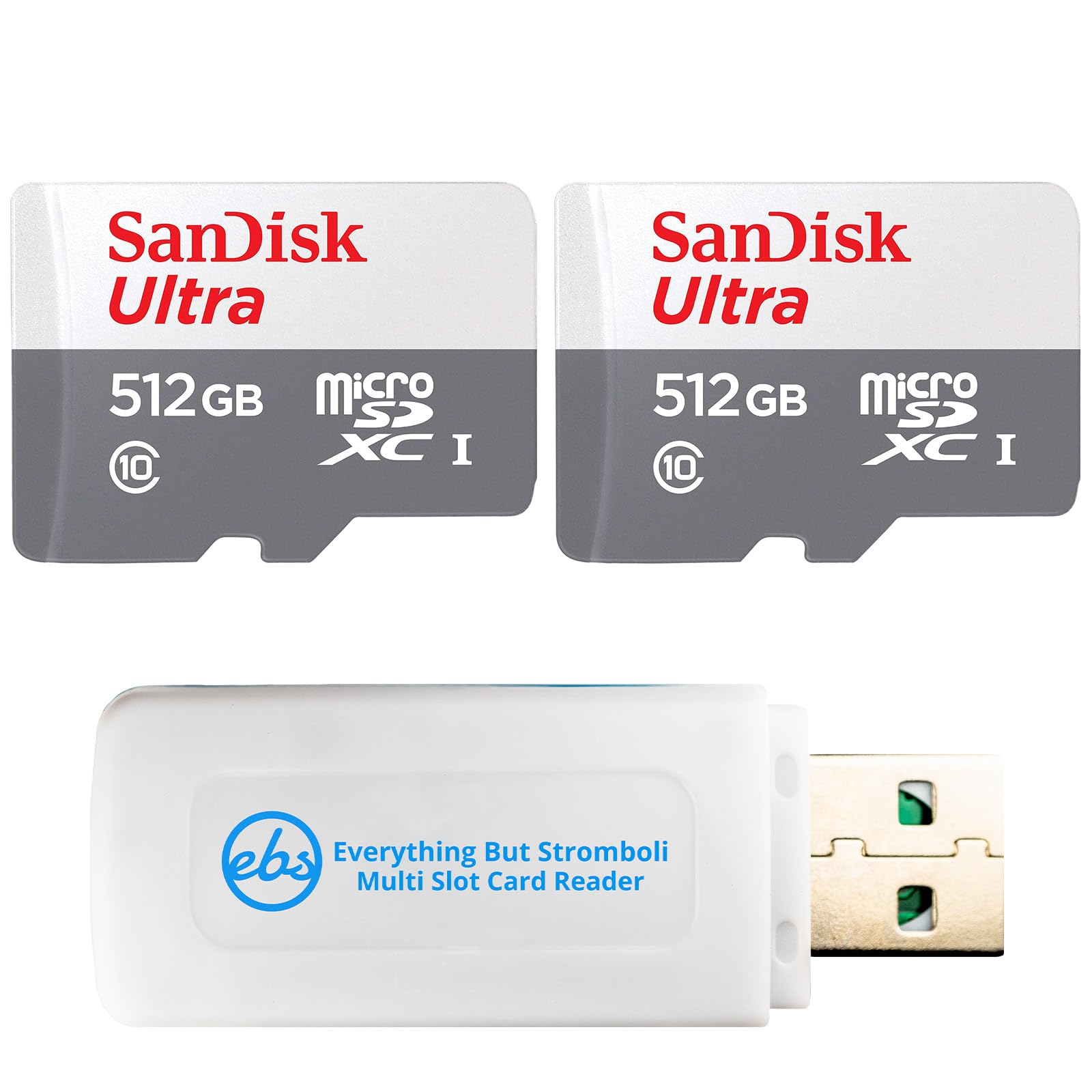 SanDisk Lot de 2 cartes mémoire Ultra MicroSDXC Classe 10 512 Go pour