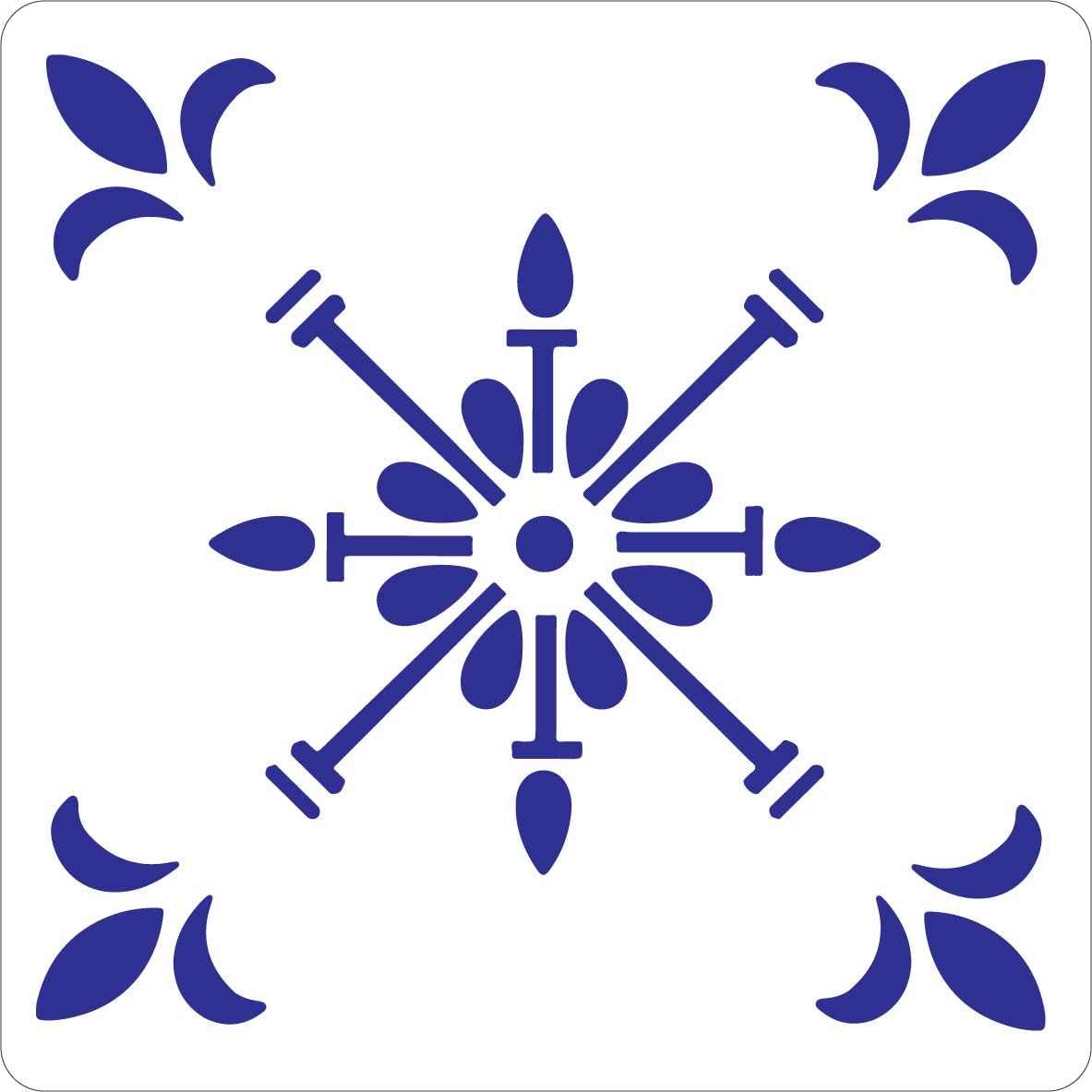 Fleur-De-Lis Design Tile Crafting Stencil Washable Reusable 4 inches x 4 inches
