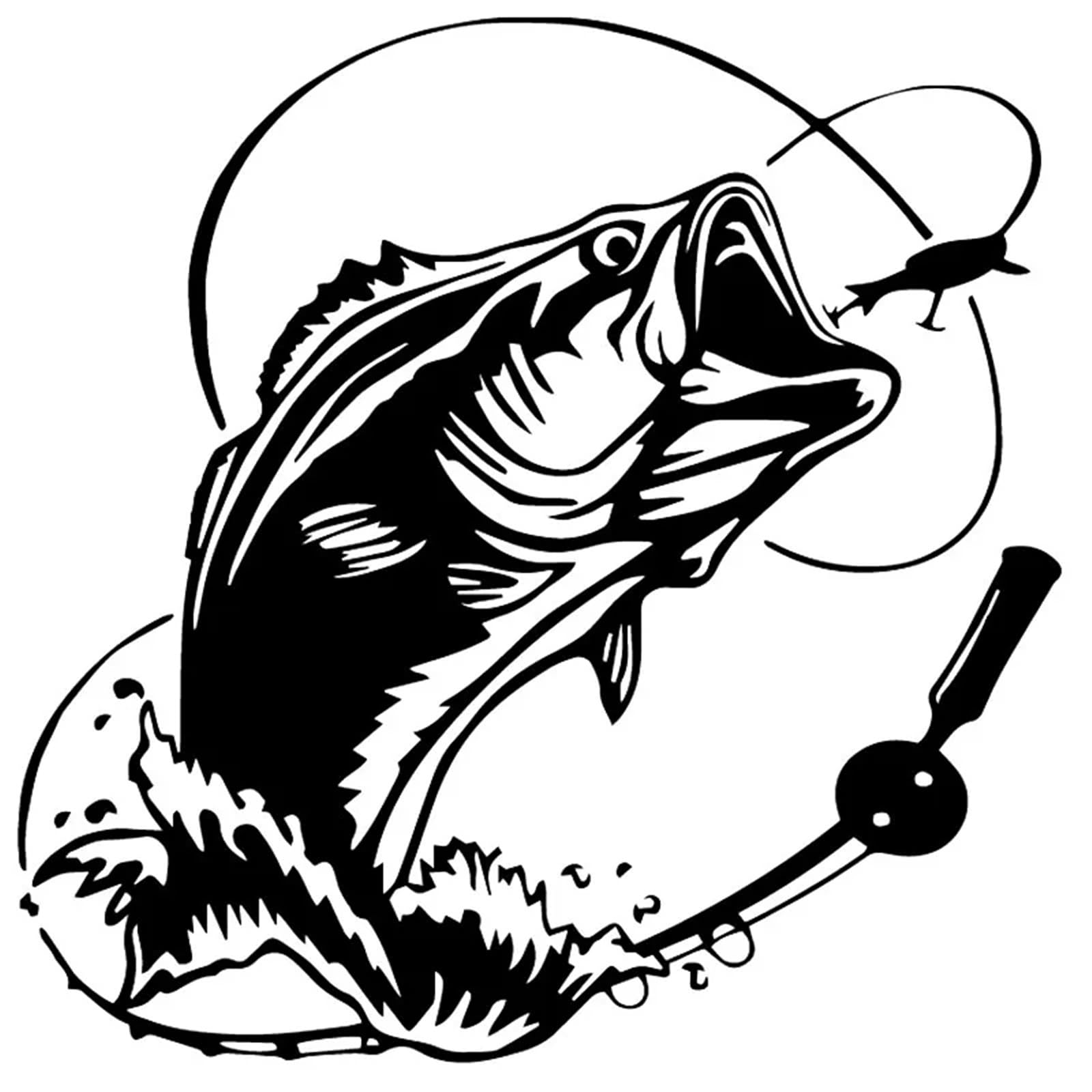 FGLFPXI Car Sticker Fish Ocean Sea Car Truck Window Auto Motorcycle Exterior Accessories Decal,17cm*17cm